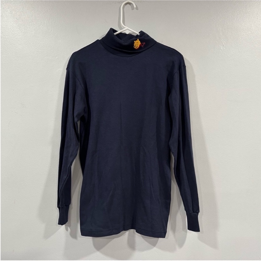 VTG Winnie the Pooh Navy Turtleneck Long Sleeve Medium M